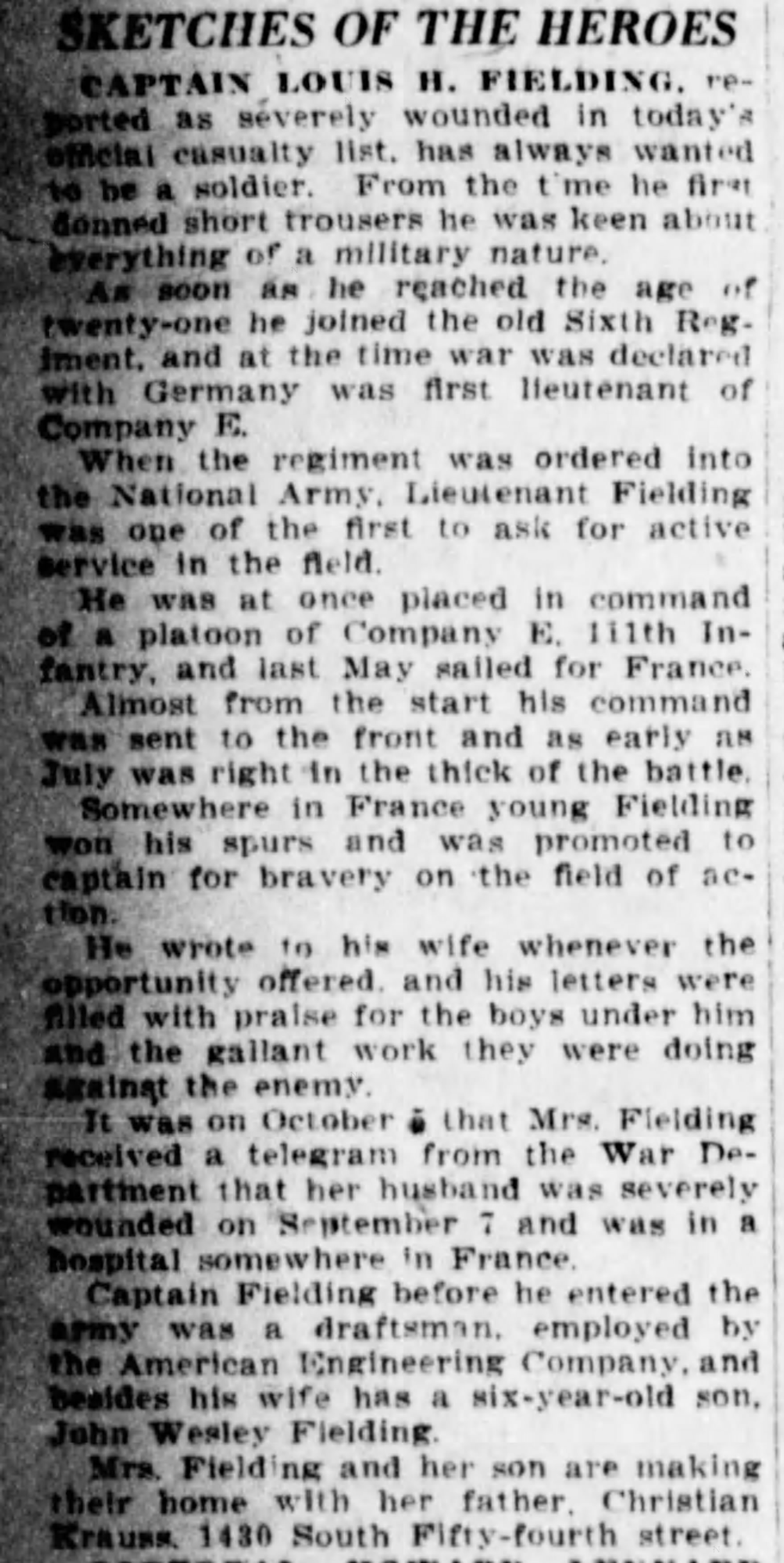 Louis Fielding dies